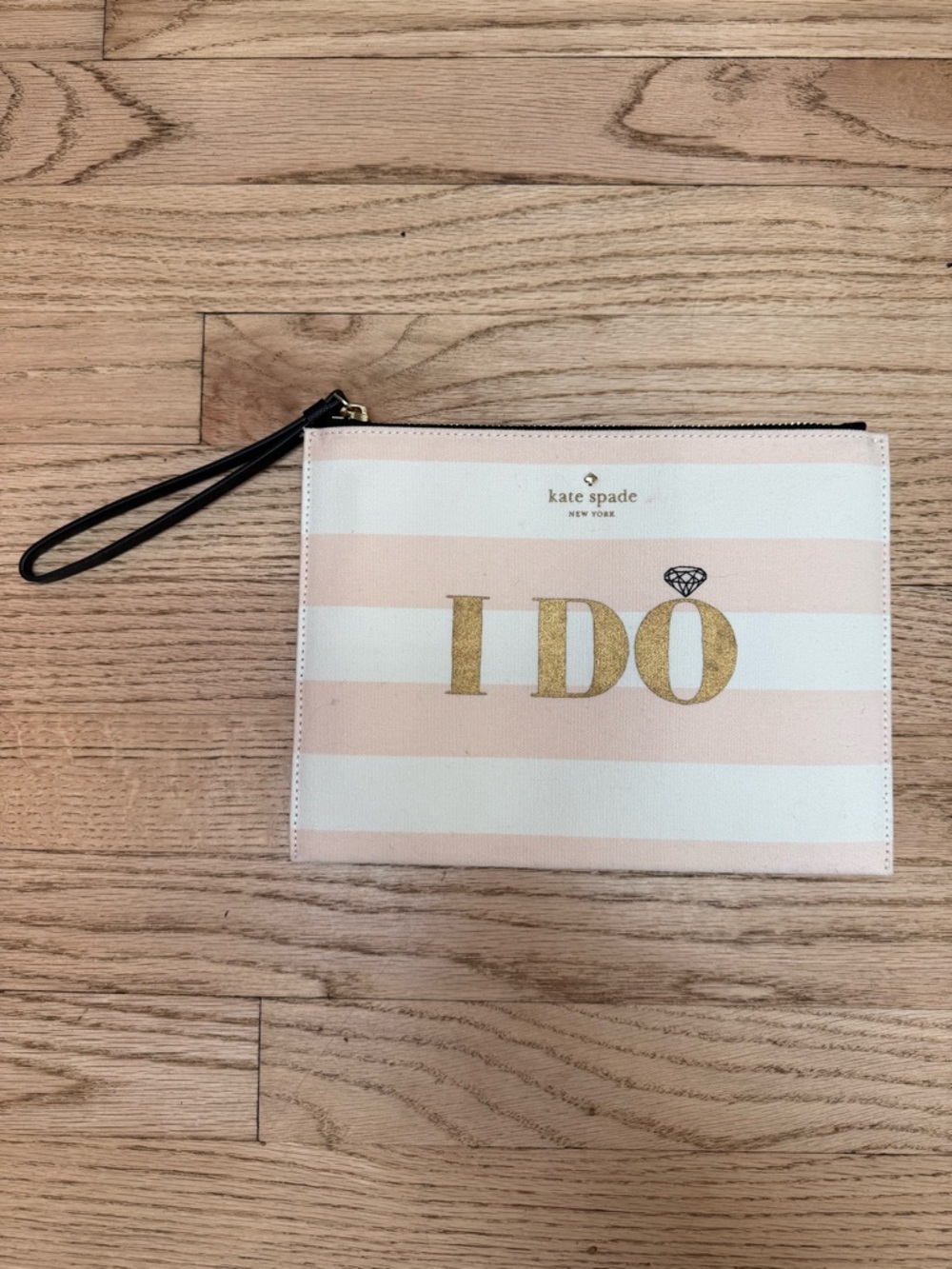 kate spade wedding wristlet pink and white